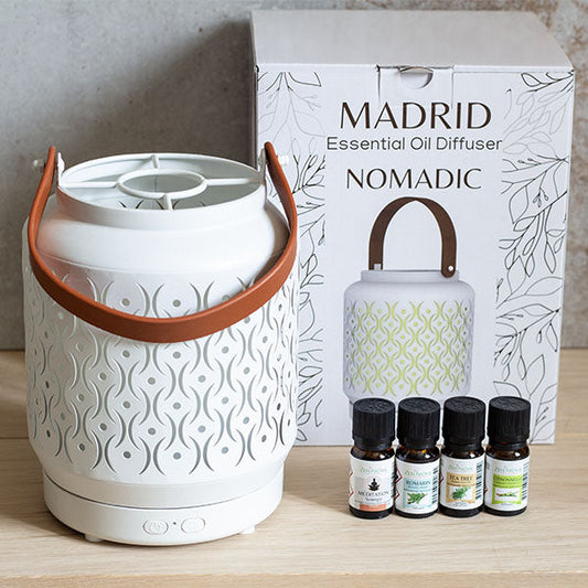 Lot diffuseur Madrid+4 huiles essentielles stimulantes