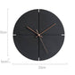 Horloge murale design ronde noire 30cm House