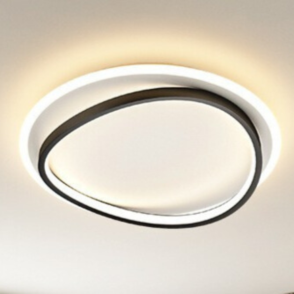 Plafonnier Moderne Noir et Or - Éclairage LED Élégant et Fonctionnel