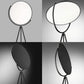 Lampadaire design LED triple pied et lampe ronde Loon
