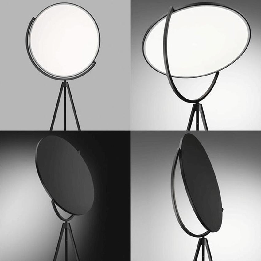 Lampadaire design LED triple pied et lampe ronde Loon