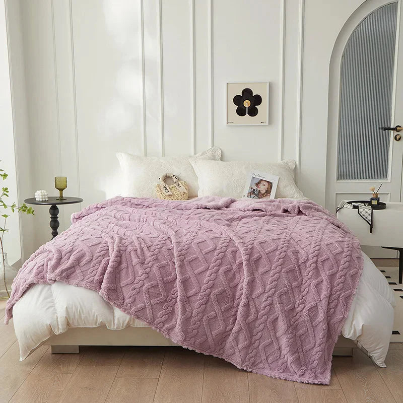 Couverture Douillette Double Face en Laine