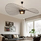 Suspension Élégante Veliova – Design Chapeau de Paille & Éclairage Raffiné