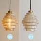 BrassGlow - Suspension en verre en forme de chair en laiton