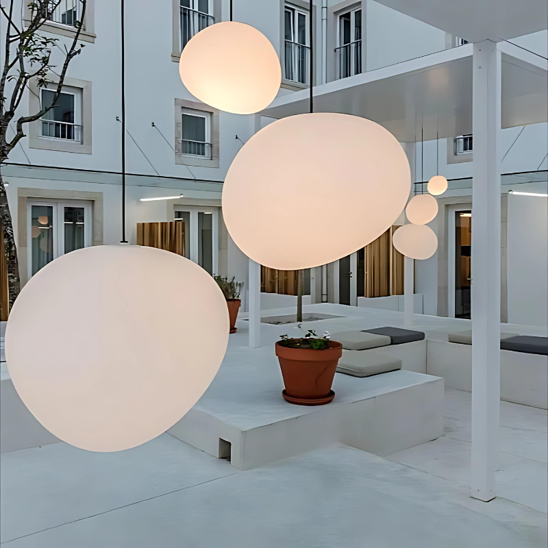 Suspension Design Verre LumiPebble – Élégance Moderne & Éclairage Raffiné