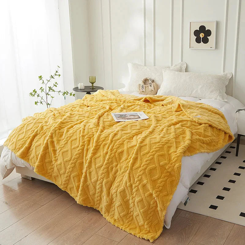 Couverture Douillette Double Face en Laine