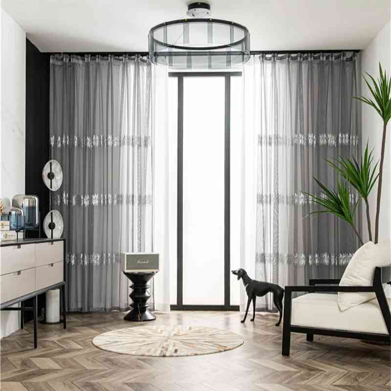 Rideau voilage gris