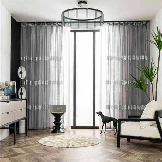 Rideau voilage gris