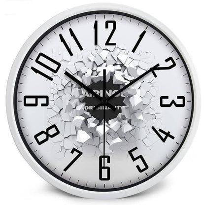 Horloge murale design style cassure 3D Effect