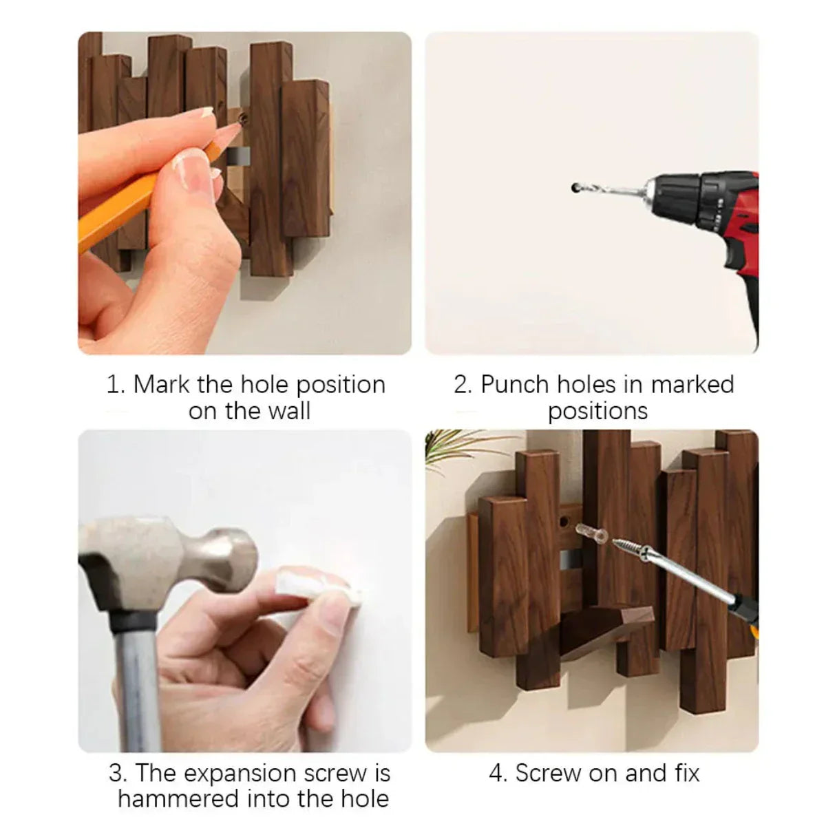Porte-Manteau Mural WoodHarmonie – Design Élégant & Organisation Optimale