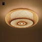 Plafonnier en bambou rond style japonais Woven