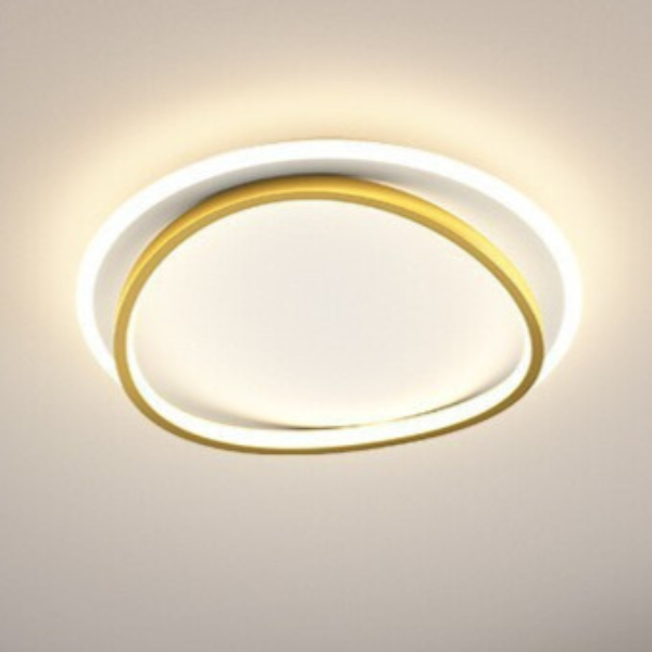 Plafonnier Moderne Noir et Or - Éclairage LED Élégant et Fonctionnel