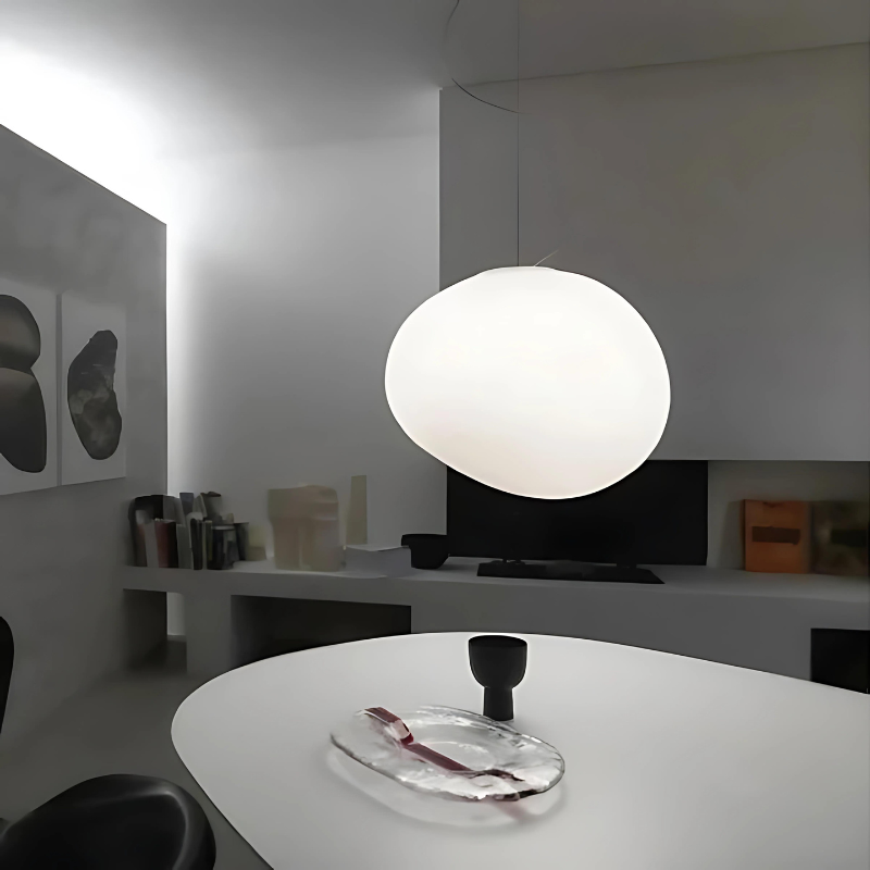 Suspension Design Verre LumiPebble – Élégance Moderne & Éclairage Raffiné