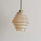 BrassGlow - Suspension en verre en forme de chair en laiton