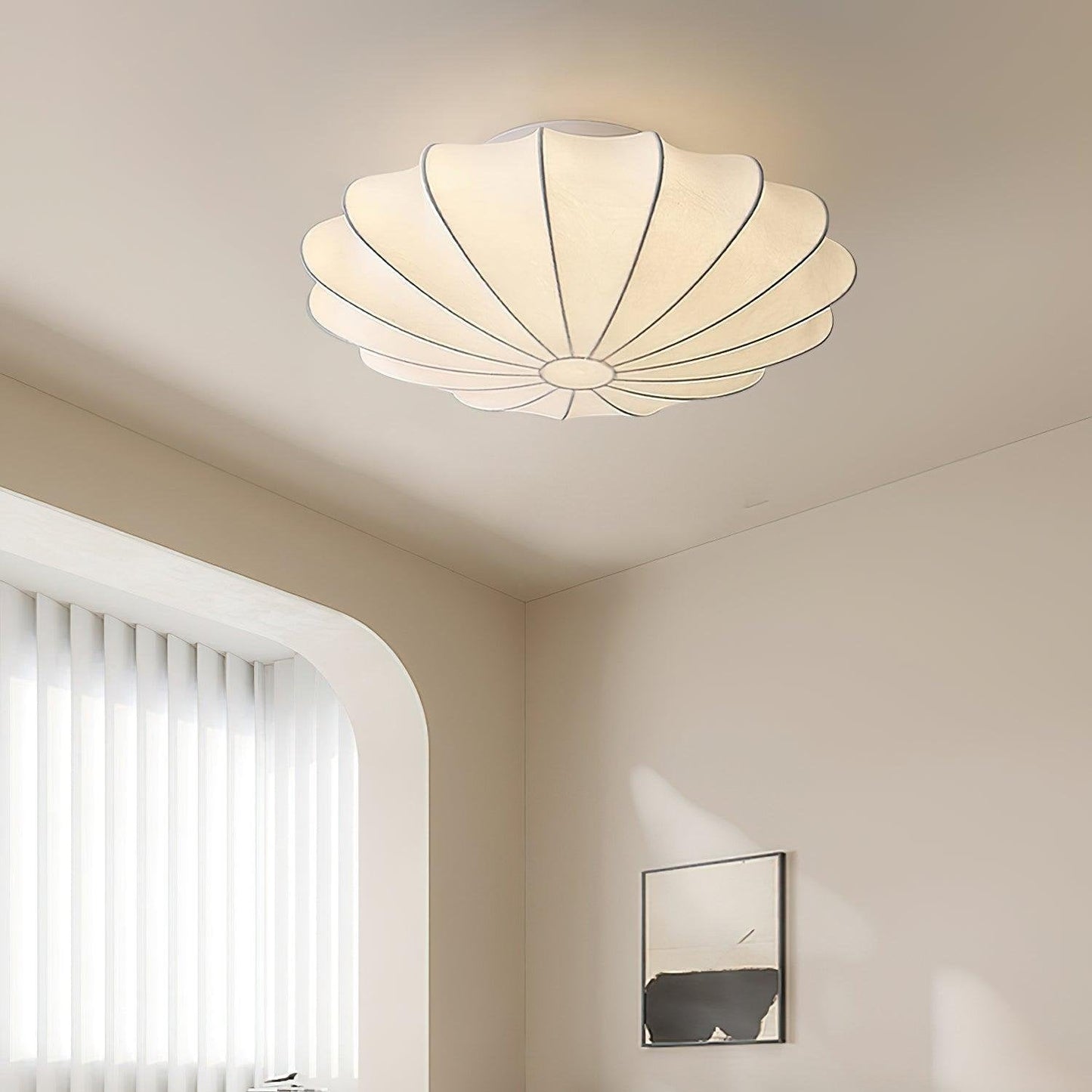 Plafonnier Design Inspiré des Coquillages - Éclairage Moderne en Métal et Polymères