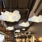Lustre Nuage Flottant Suspension LED Design en Coton Spatial