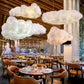 Lustre Nuage Flottant Suspension LED Design en Coton Spatial