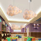 Lustre Nuage Flottant Suspension LED Design en Coton Spatial