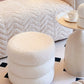 Tabouret Pouf scandinave en Peau de mouton