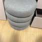 Tabouret Pouf scandinave en Peau de mouton