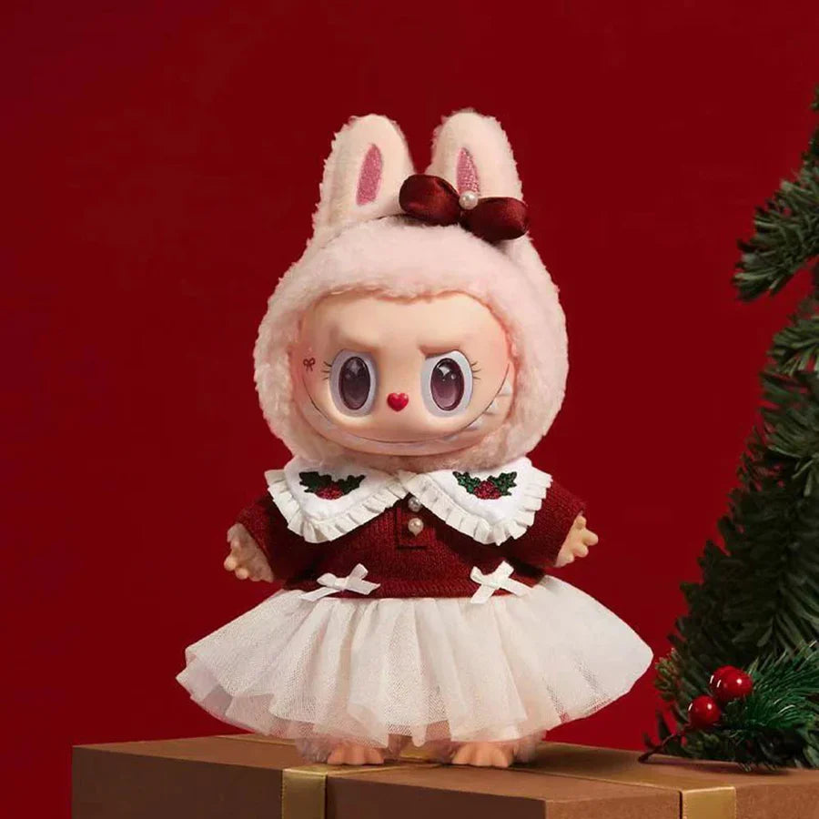 Figurine vinyle style Labubu – Créature magique de Noël – Édition limitée 17 cm