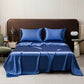 Parure de lit satinée unie – Luxe opulent pour une chambre royale