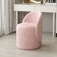 Tabouret à langer rotatit, Chaise laine bouclée pour coiffeuse