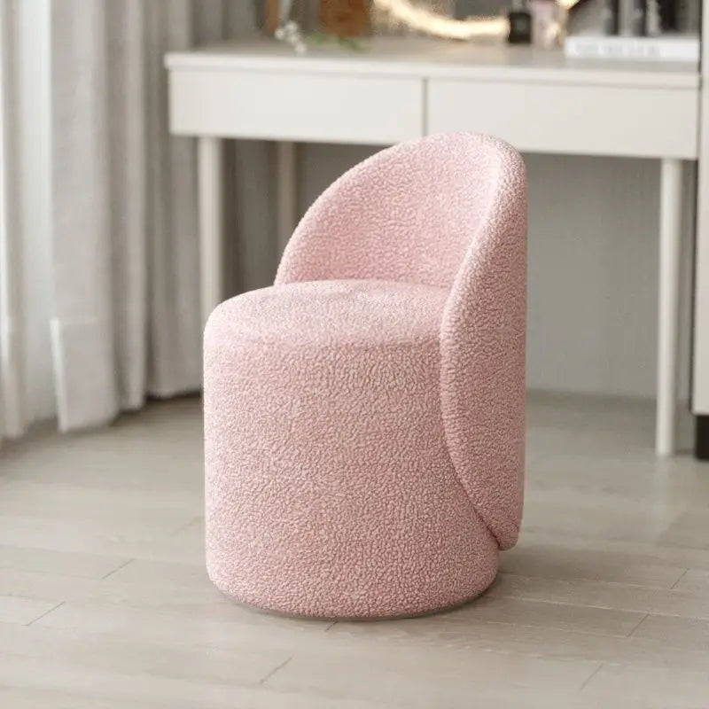 Tabouret à langer rotatit, Chaise laine bouclée pour coiffeuse