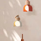 Suspension LED créative en résine minimaliste – Design orange & blanc Art Déco