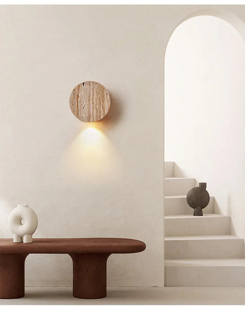 Applique murale style Wabi-Sabi en pierre naturelle – Design japonais raffiné