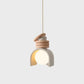 Suspension LED créative en résine minimaliste – Design orange & blanc Art Déco