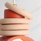 Suspension LED créative en résine minimaliste – Design orange & blanc Art Déco
