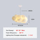 Lustre Nuage Flottant Suspension LED Design en Coton Spatial