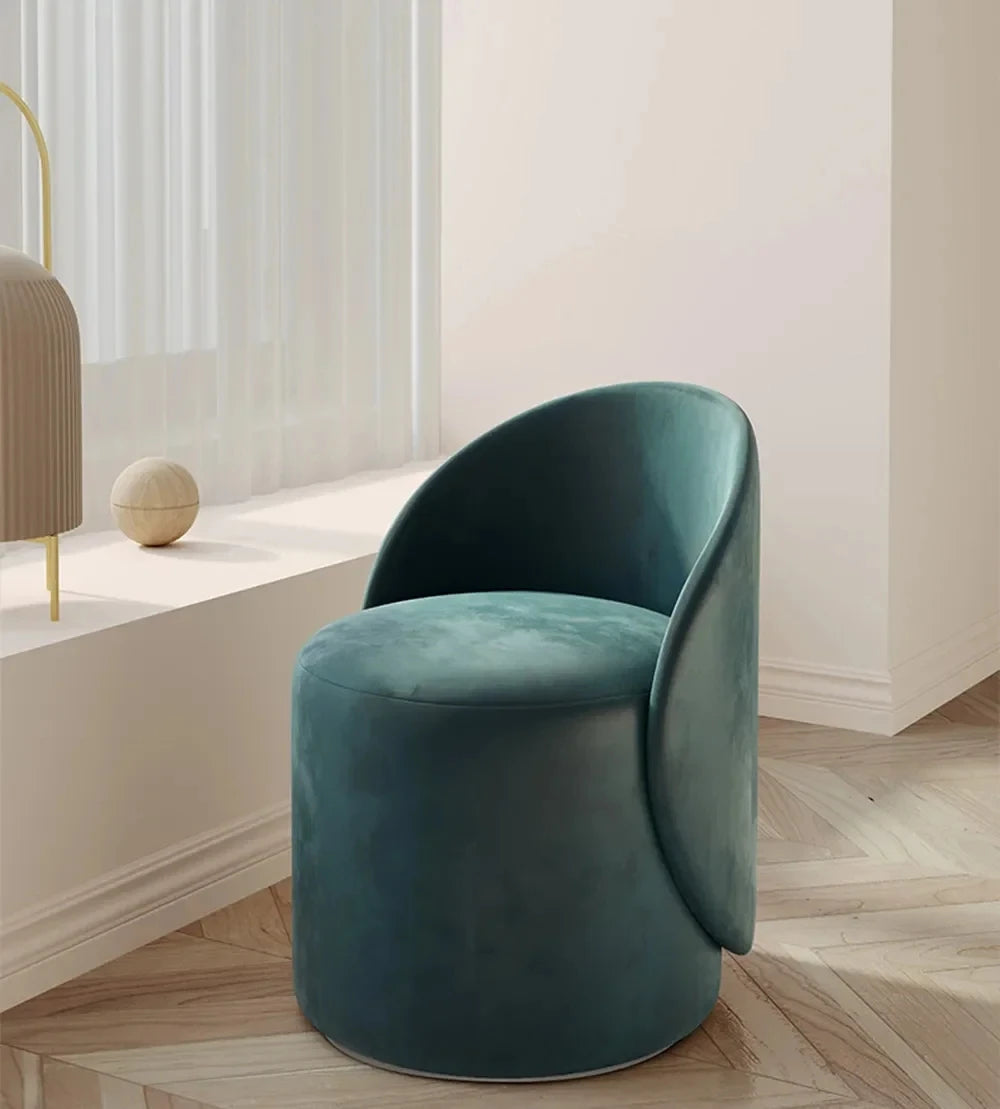 Tabouret à langer rotatit, Chaise laine bouclée pour coiffeuse