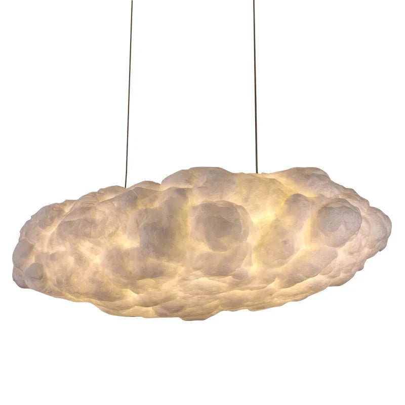 Lustre Nuage Flottant Suspension LED Design en Coton Spatial