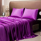 Parure de lit satinée unie – Luxe opulent pour une chambre royale