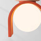 Suspension LED créative en résine minimaliste – Design orange & blanc Art Déco