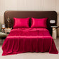 Parure de lit satinée unie – Luxe opulent pour une chambre royale