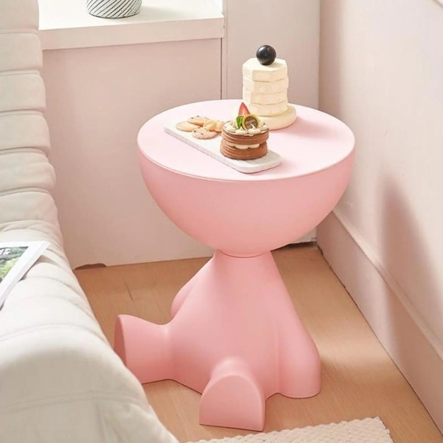 Table d’appoint créative à tête plate – Design moderne et fonctionnel