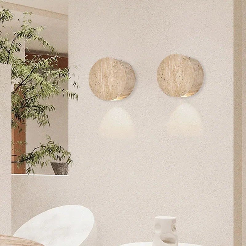 Applique murale style Wabi-Sabi en pierre naturelle – Design japonais raffiné