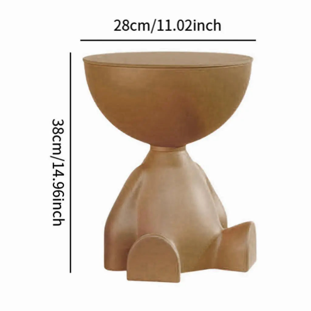 Table d’appoint créative à tête plate – Design moderne et fonctionnel