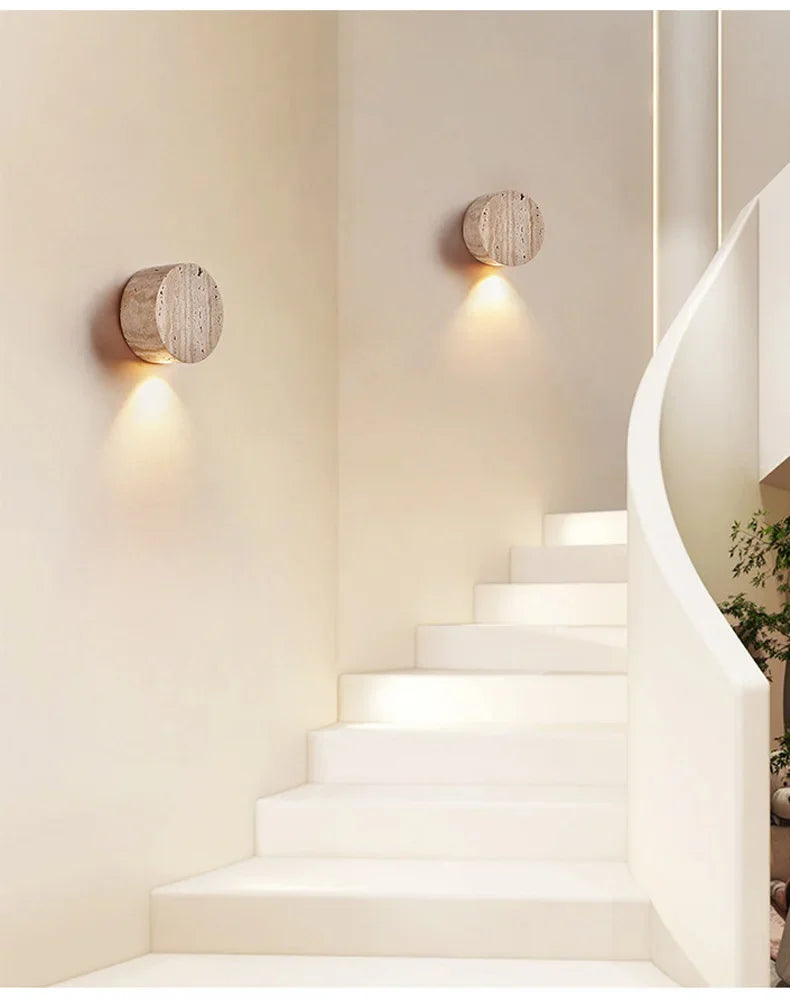 Applique murale style Wabi-Sabi en pierre naturelle – Design japonais raffiné