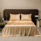 Parure de lit satinée unie – Luxe opulent pour une chambre royale
