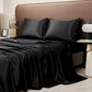 Parure de lit satinée unie – Luxe opulent pour une chambre royale