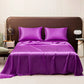 Parure de lit satinée unie – Luxe opulent pour une chambre royale