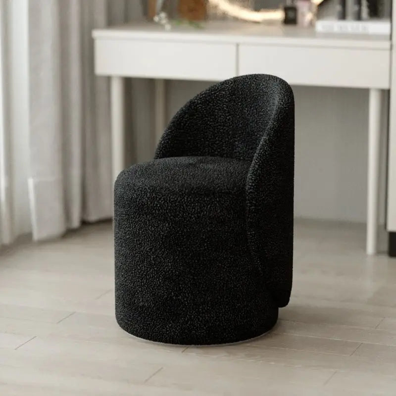 Tabouret à langer rotatit, Chaise laine bouclée pour coiffeuse