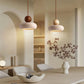 Suspension travertin Jaune, Style Wabi-Sabi