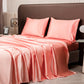 Parure de lit satinée unie – Luxe opulent pour une chambre royale