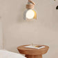 Suspension LED créative en résine minimaliste – Design orange & blanc Art Déco