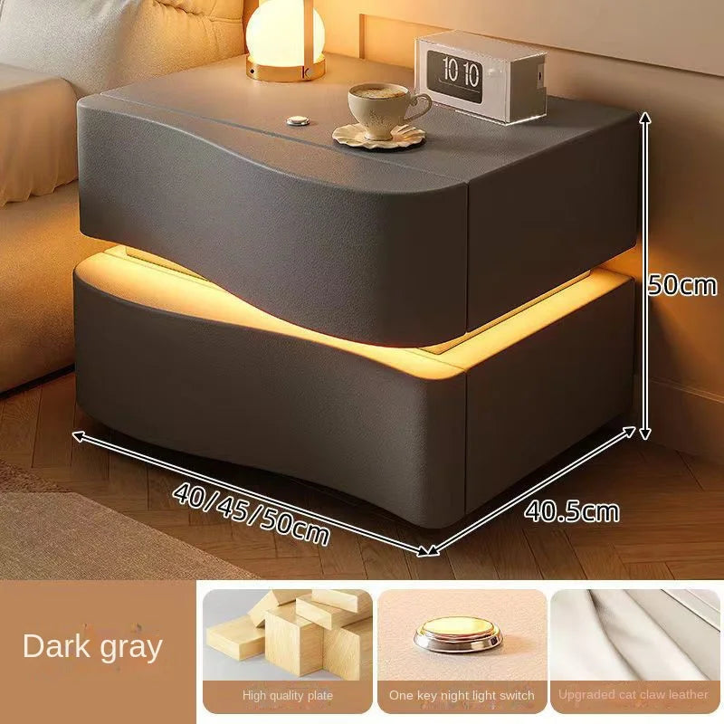 Table de chevet moderne et fonctionnelle LED